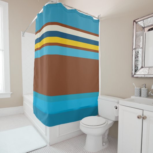 Rideaux De Douche Bandes sud-ouest 12 (En situation)