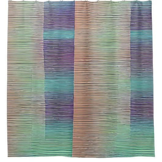 Rideaux De Douche Bandes texturées en tons muets (Devant)