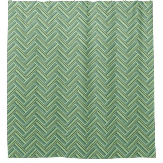 Rideaux De Douche Bandes vert olive double tissage (Devant)