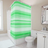 Rideaux De Douche Bandes vert printemps (En situation)