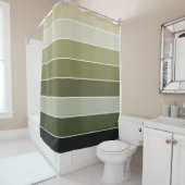 Rideaux De Douche Bandes vertes (En situation)