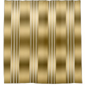 Rideaux De Douche Bandes Verticales Double Or Sur Arrière - plan Bla (Devant)