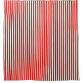 Rideaux De Douche Bandes verticales rayées rouges et blanches (Devant)