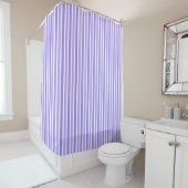 Rideaux De Douche Bandes verticales simples et violettes modernes (En situation)