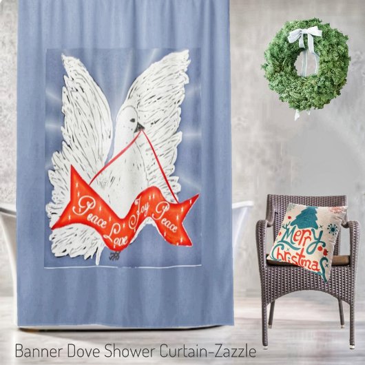 Rideaux De Douche Banner Dove