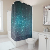 Rideaux De Douche bannière arrière - plan de parties scintillant Lum (En situation)