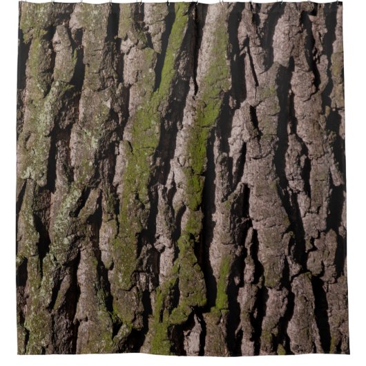 Rideaux De Douche Barbier chêne moss tronc bois (Devant)
