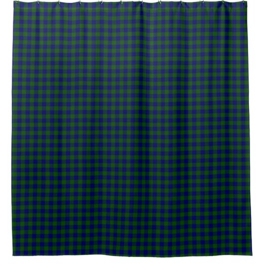 Rideaux De Douche Barclay tartan bleu vert plaid (Devant)