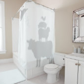 Rideaux De Douche Barnyard Animaux Shadow Silhouette Shadow Buddies (En situation)