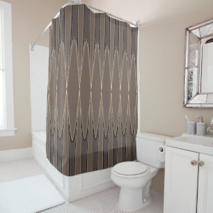 Rideaux De Douche Barrage des bandes - Brown