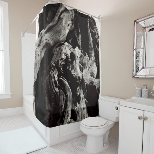 Rideaux De Douche Barre d'arbre noir (En situation)