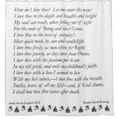 Rideaux De Douche Barrett Browning - Sonnets du Portugais 43 (Devant)