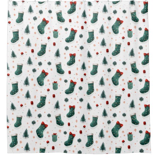 Rideaux De Douche Bas de Noël (Devant)