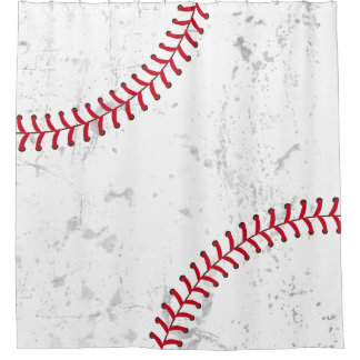 Rideaux De Douche Baseball Lace Sports Thème Grunge Arrière - plan