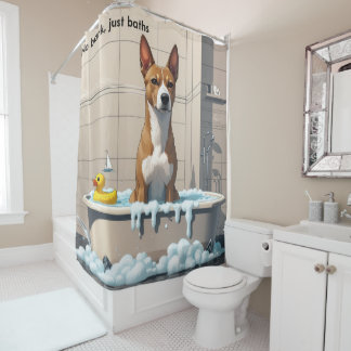Rideaux De Douche Basenji Dégoulinant Endormi Mignon Drôle