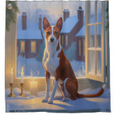 Rideaux De Douche Basenji With Christmas Lights Holiday (Devant)