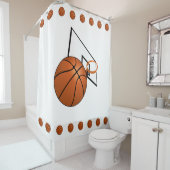 Rideaux De Douche Basket-ball et cerceau (En situation)