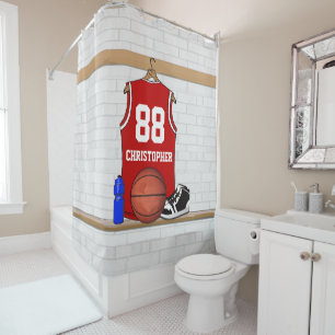 Rideaux De Douche Basket-ball fait sur commande Jersey de vestiaire