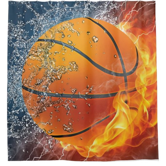 Rideaux De Douche Basket flamboyant (Devant)
