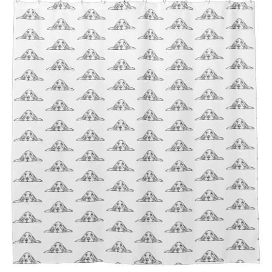 Rideaux De Douche basset blanc (Devant)