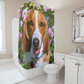 Rideaux De Douche Basset Hound heureux (En situation)
