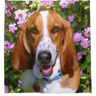 Rideaux De Douche Basset Hound heureux