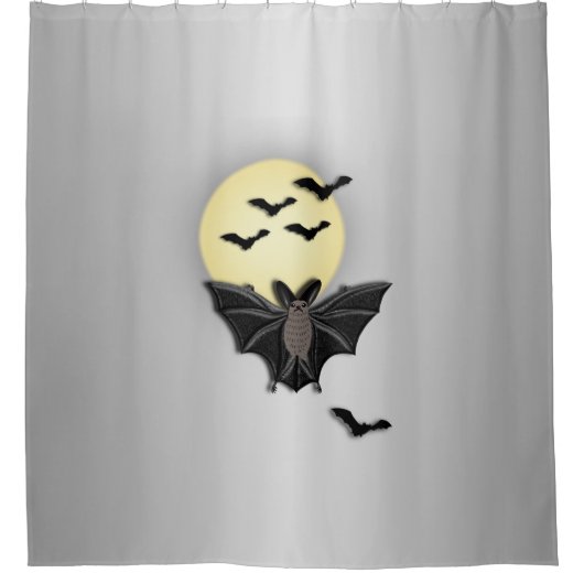 Rideaux De Douche Bat d'Halloween (Devant)