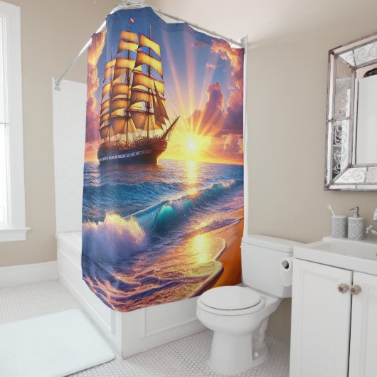 Rideaux De Douche Bateau (En situation)