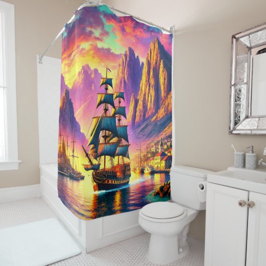 Rideaux De Douche Bateau (En situation)