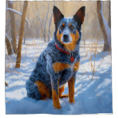 Rideaux De Douche Bateau Australien Laisser neiger Noël (Devant)