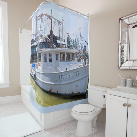 Rideaux De Douche Bateau crevettier (En situation)