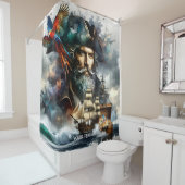 Rideaux De Douche Bateau de mer Pirate d'Imaginaire mignon (En situation)