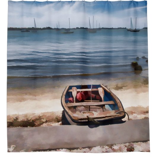 Rideaux De Douche Bateau de rangée dynamique (Devant)