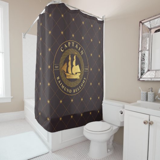 Rideaux De Douche Bateau Gold (En situation)