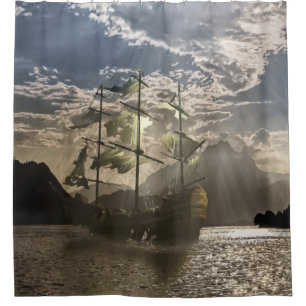 Rideaux De Douche Bateau pirate fantôme hanté Ocean Art