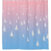 Rideaux De Douche Bateaux à voile sur l'océan (Devant)