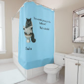 Rideaux De Douche Bathroom Privacy With Cat Shower Curtain (En situation)