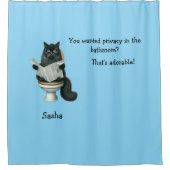 Rideaux De Douche Bathroom Privacy With Cat Shower Curtain (Devant)