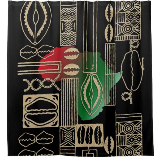 Rideaux De Douche Batik perles Motif (Devant)