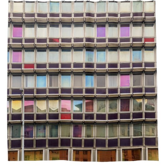 Rideaux De Douche Bâtiment coloré (Devant)