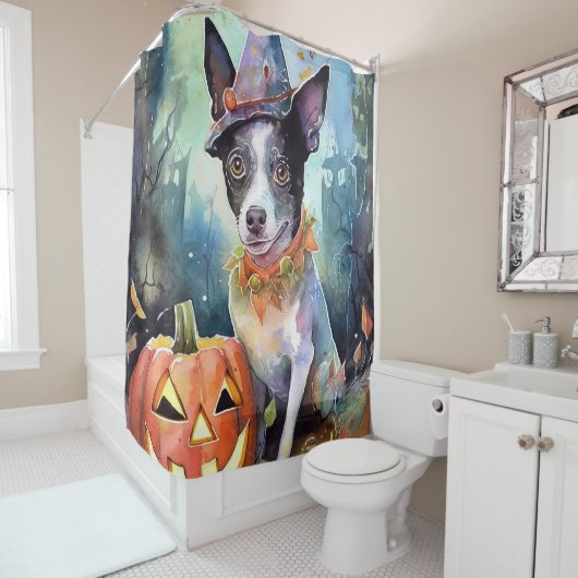 Rideaux De Douche Battle australienne d'Halloween avec la peur Citro (En situation)