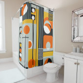 Rideaux De Douche Bauhaus Conception géométrique 01 Parfait Pour (En situation)