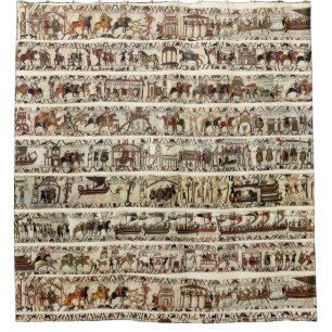 Rideaux De Douche BAYEUX TAPESTRY 1066 Bataille d'Hastings