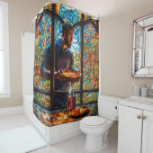 Rideaux De Douche BBQ Imaginaire Cute en Verre (En situation)