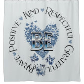Rideaux De Douche "BE" Inspiration Motivationnelle inspirée (Devant)