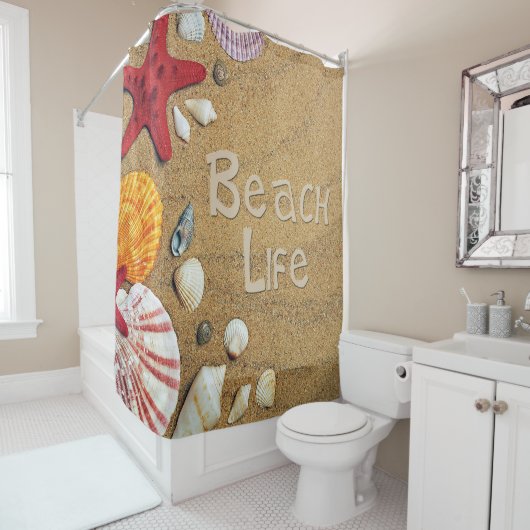 Rideaux De Douche Beach Life (En situation)