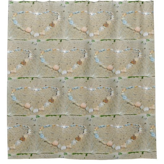 Rideaux De Douche Beachy Heart Art (Devant)