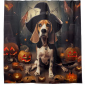 Rideaux De Douche Beagle Citrouille Halloween effroi (Devant)