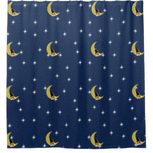 Rideaux De Douche Beagle dans la Lune