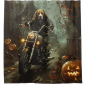 Rideaux De Douche Beagle équitation moto Halloween effroi (Devant)